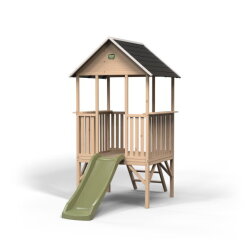 EXIT Panorama 300 lekstuga av trä med rutschkana